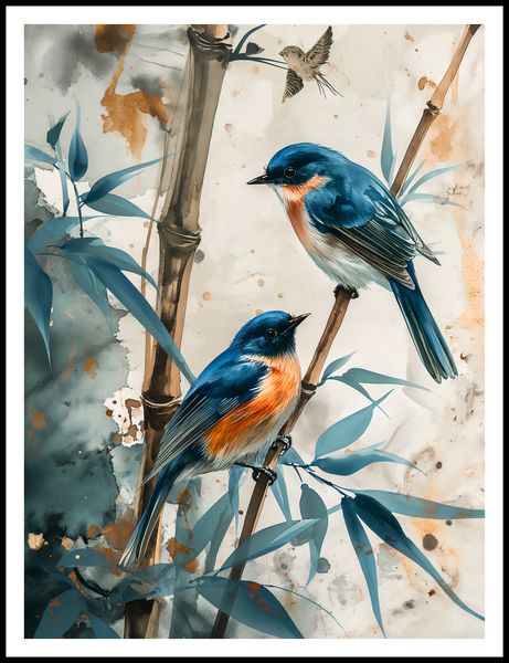 Plakat 75x100cm Trzy Ptaki zdjęcie 3