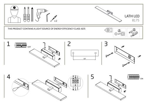 Łazienkowa LAMPA ścienna LATH LED 8175 Nowodvorski metalowa OPRAWA kinkiet LED 16W 4000K listwa na lustro IP44 chrom na Arena.pl