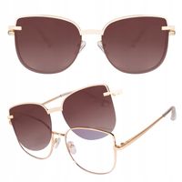 OKULARY OPRAWKI KOCIE OKO NAKŁADKA PRZECIWSŁONECZNA POLARYZACJA FILTR UV400