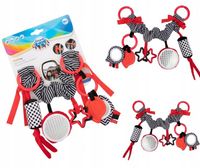 CANPOL Zawieszka kontrastowa do wózka bujaczka czerwono-szara 68/071