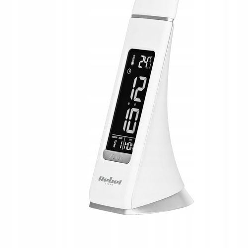 Lampka na biurko biurkowa LED nocna regulacja budzik LCD 7W USB Rebel na Arena.pl