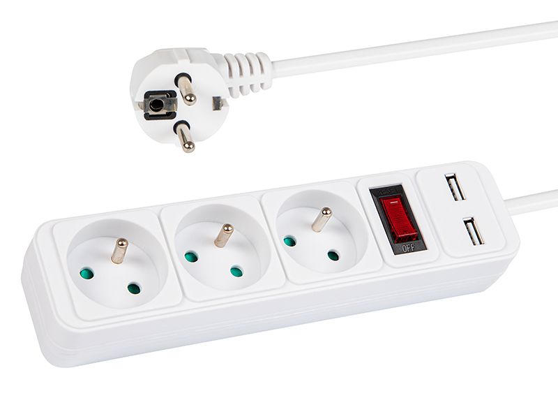 Przedłużacz sieciowy PR-370WSP/USB zdjęcie 1
