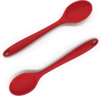 Zestaw 2 Dużych Łyżek Kuchennych Silikonowych do Serwowania 27 cm Czerwone