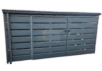 Wiata śmietnikowa Schowek 4x2m Brama Zabudowany panelami rynny  GP491
