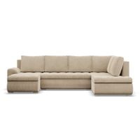 Duży narożnik U, prawostronny, BOSCO, sztruks, 300cm, beż | TYLETEGOTU