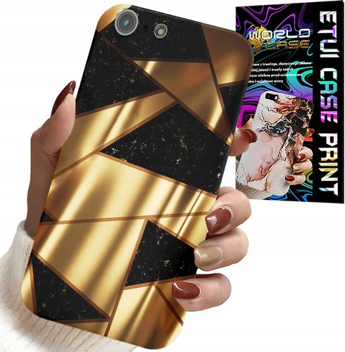 ETUI DO IPHONE 5 / 5S / 5C - ZŁOTE ELEGANCKIE WZORY + FOLIA HYDRO na Arena.pl