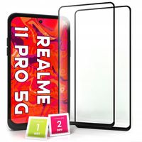 2-pak Szkło Hartowane do Realme 11 Pro 5G (Ochronne Pełne Na cały ekran 5D)