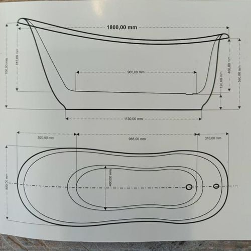 Wanna Wolnostojąca 180 cm Biała Kompozyt Syfon Gratis na Arena.pl
