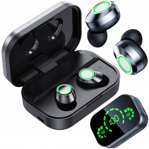 Słuchawki bezprzewodowe douszne BLUETOOTH 5.0 YD03 dotykowe stacja ładująca na Arena.pl