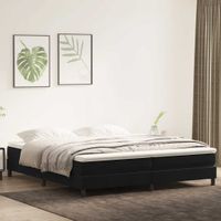 Łóżko Box Spring bez materaca Czarne 200x220 cm Aksamit