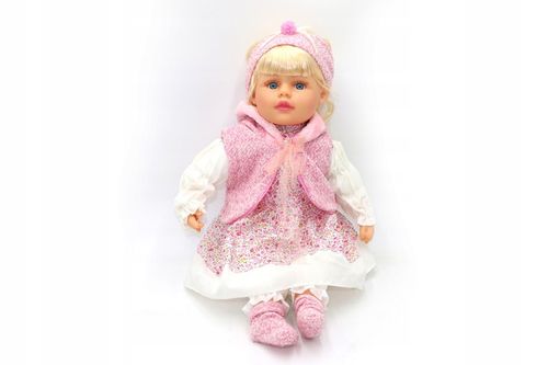 DUŻA LALKA Z DŁUGIMI WŁOSAMI MAŁA ELEGANTKA ŚPIEWA MÓWI 55 CM na Arena.pl