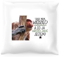 Poduszka z nosaczem -  Skąd mam wiedzieć