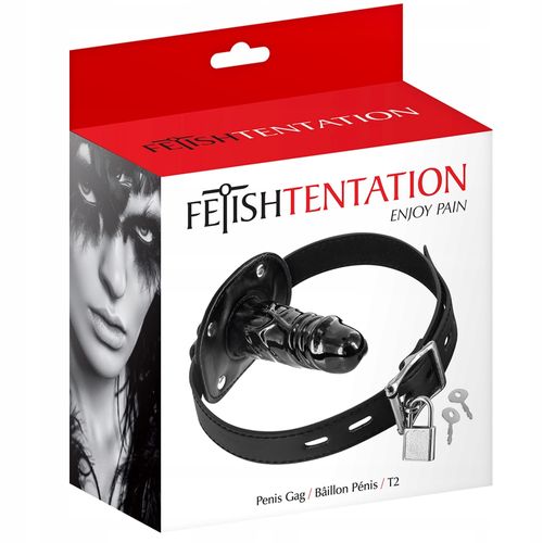 Knebel do ust zamykany na kłódkę. na Arena.pl