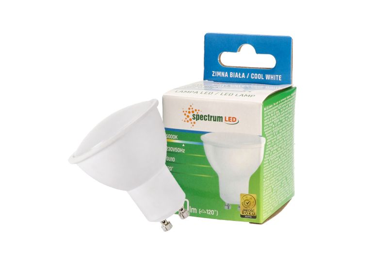 Żarówka LED GU10 1,5W 230V barwa zimna CW WOJ+13269 10 SZTUK SPECTRUM LED zdjęcie 2