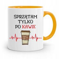 Dla Sprzątaczki Kubek Żółty Na Prezent Urodziny Z Nadrukiem Ze Zdjęciem