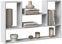 REGAŁ WISZĄCY BILBAO 4P BIEL BIAŁY - PÓŁKI ŚCIENNE, NOWOCZESNY DESIGN