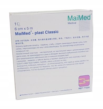 PLASTER Z OPATRUNKIEM 6CM x 5M DO CIĘCIA TKANINOWY na Arena.pl