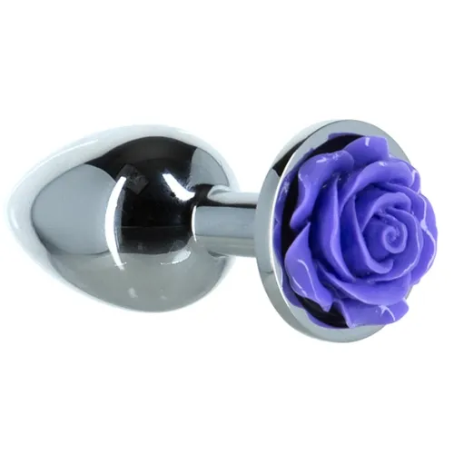 Plug analny - Lux Active Metal Butt Plug Purple Rose na Arena.pl