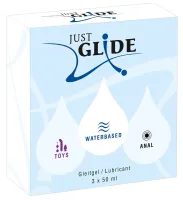 just glide zestaw 3x50 ml - lubrykanty wodne do skory wrażliwej