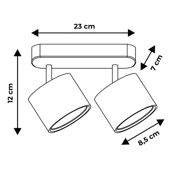 Lampa Punktowa Led Heckermann 8795314A Czarna 2X Głowica zdjęcie 8