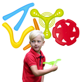 Zestaw Do Rzucania Dwa Dyski Frisbee Trzy Bumerangi Technok Dla Dzieci 4043