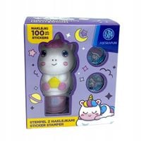 stempel z naklejkami - 100 naklejek wielokrotnego