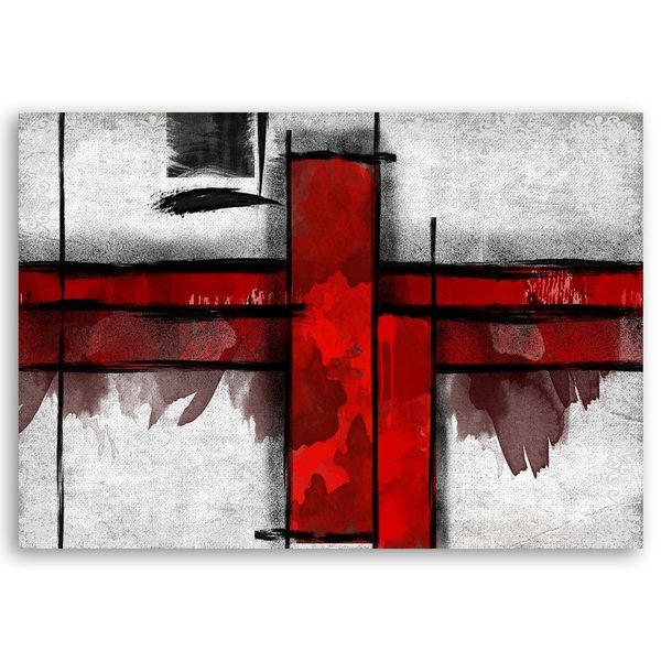 Emaga Obraz na płótnie, Czerwone prostokąty abstrakcja - 100x70 zdjęcie 3