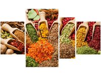 70CM 120CM OBRAZ 4 ELEM FESTIWAL PRZYPRAW ŚCIENNY