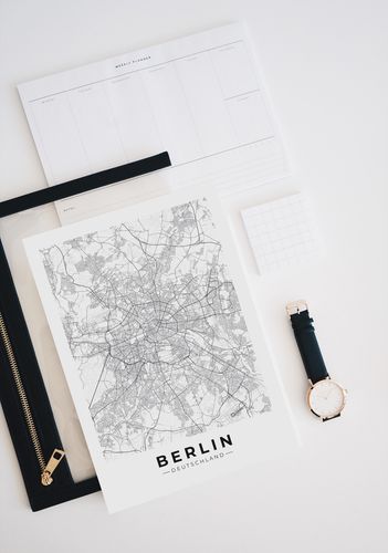 Plakat mapa plan miasta Berlin 70x100 cm na Arena.pl