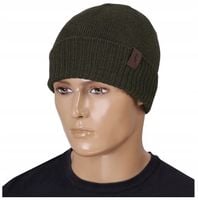 CZAPKA ZIMOWA MĘSKA WEŁNA MERINO DLA MYŚLIWEGO MYSLIWSKA HOGAN KHAKI OLIVE