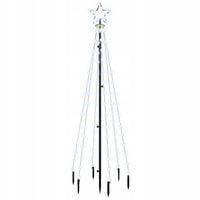 Choinka z kołkiem gruntowym, 108 zimnych białych LED, 180 cm