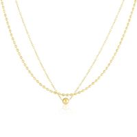 Naszyjnik - celebrytka podwójny łańcuszek XUPING