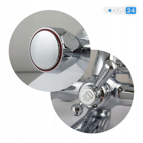 ZESTAW BATERIA WANNOWA NATRYSKOWA ŚCIENNA DO WANNY WĄŻ UCHWYT SŁUCHAWKA na Arena.pl