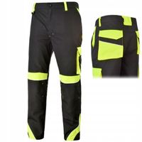 Spodnie robocze do pasa Męskie ODBLASKOWE OCHRONNE BHP WYGODNE I MOCNE r50