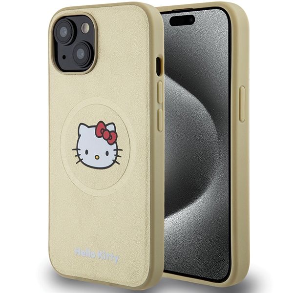 Etui Hello Kitty do iPhone 15, iPhone 14, iPhone 13, Złoty, MagSafe zdjęcie 1