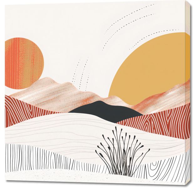 Obraz 100x100cm Roztańczone Słońce zdjęcie 1