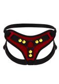 strap on harness red