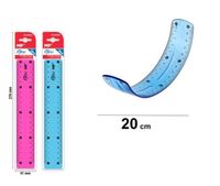 linijka niełamliwa 2 kolory 20cm pl003a 1261