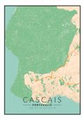 Cascais mapa kolorowa - plakat 50x70 cm