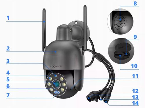 KAMERA OBROTOWA IP WiFi ZEWNĘTRZNA 8MPx ULTRA HD 6x ZOOM DETEKCJA 4K ICsee na Arena.pl