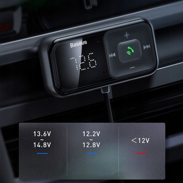 BASEUS TRANSMITER FM BLUETOOTH ŁADOWARKA SAMOCHODOWA 2x USB AUX SD zdjęcie 12