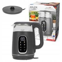 Czajnik Elektryczny 2200W Szklany Temperatury Dotykowy Led Szary 1,7L1305Gs