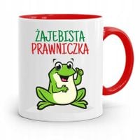 Kubek Czerwony Prawnika Żajebista Prawniczka Z Nadrukiem Ze Zdjęciem