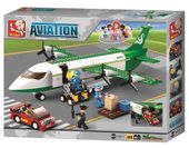 KLOCKI SLUBAN LOTNISKO Samolot towarowy 383 kompatybilne z LEGO