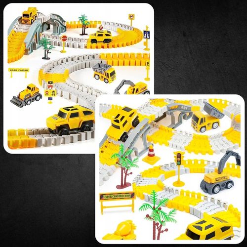 TOR SAMOCHODOWY WYŚCIGOWY DLA DZIECI POJAZDY BUDOWLANE NA PREZENT 255 EL. na Arena.pl