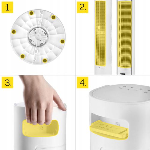 Wentylator kolumnowy stojący Cichy 19dB Yoer +12m zasięg 12 mocy na Arena.pl