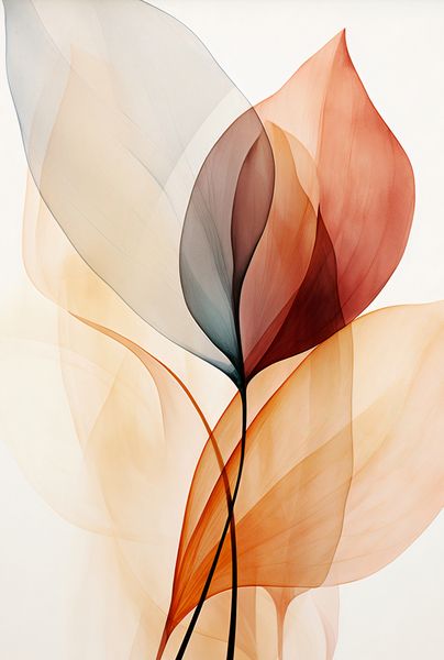 Plakat 68x101cm Eteryczne Liście zdjęcie 1