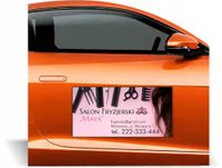 Magnes na samochód reklama magnetyczna 60x30 SALON FRYZJERSKI różne wzory