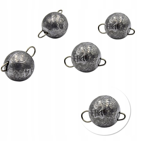 Czeburaszka główka ołowiana składana 14 g - 5 szt zdjęcie 1