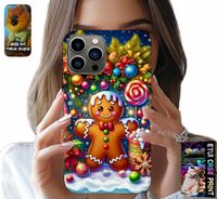 ETUI DO IPHONE 13 PRO - PIERNIK, CUKIERKOWE WZORY ŚWIĘTA + SZKŁO